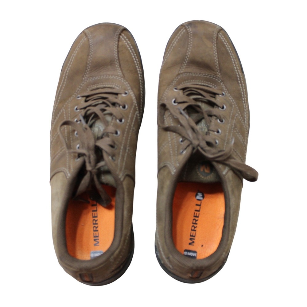 Merrell Canteen Hiking Shoes Mens Size 12 Brown Leather Low Top